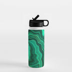Malachite Texture 10 Water Bottle Gallery Image 1