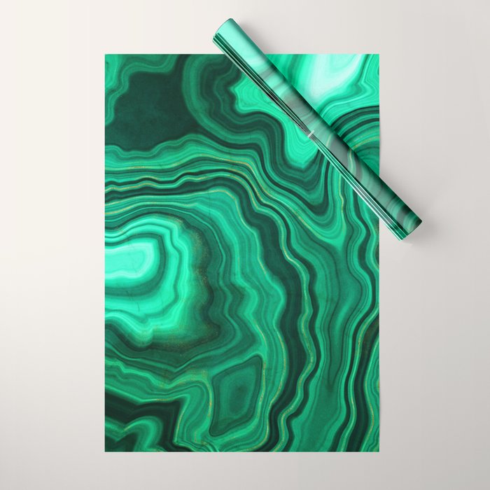 Malachite Texture 10 Wrapping Paper Gallery Image 1