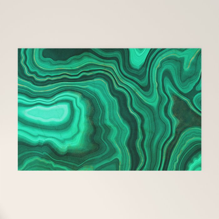 Malachite Texture 10 Welcome Mat Gallery Image 1