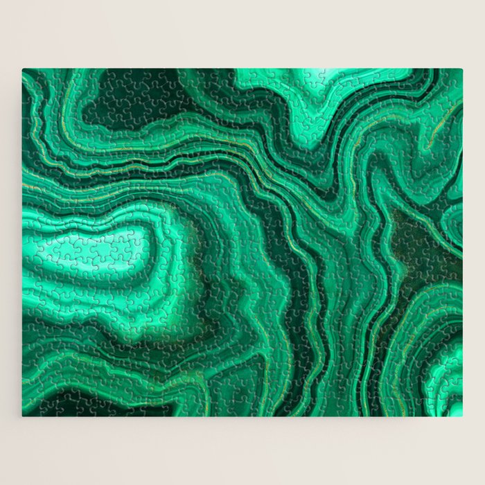 Malachite Texture 10 Jigsaw Puzzle Gallery Image 1