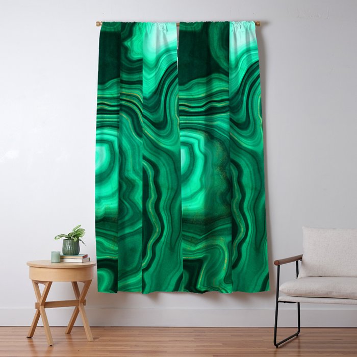 Malachite Texture 10 Window Curtain Gallery Image 5