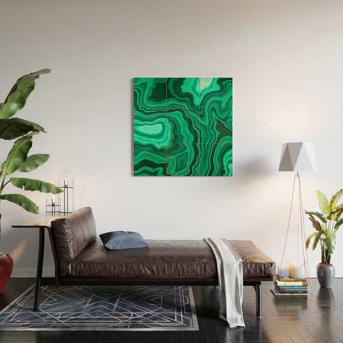 Malachite Texture 10 Wood Wall Art Gallery Image 2