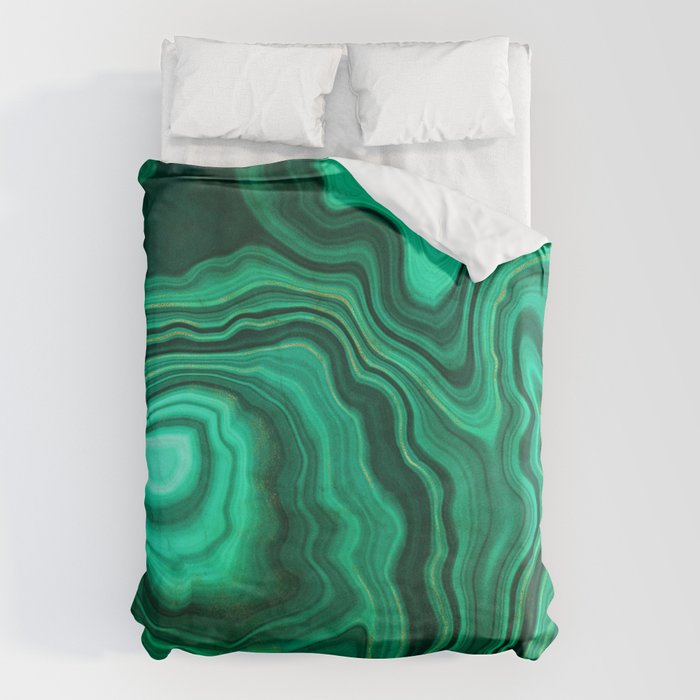 Malachite Texture 10 Duvet Cover Gallery Image 6