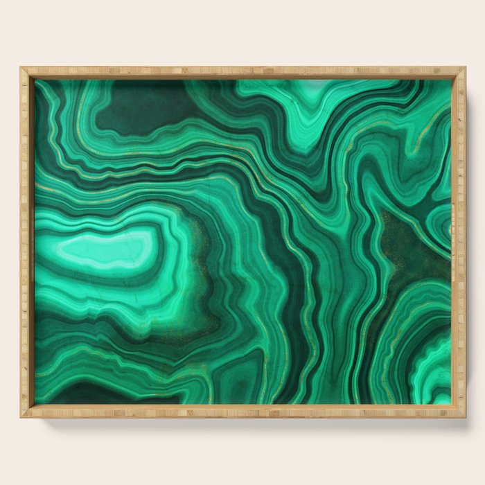 Malachite Texture 10 Serving Tray Gallery Image 1