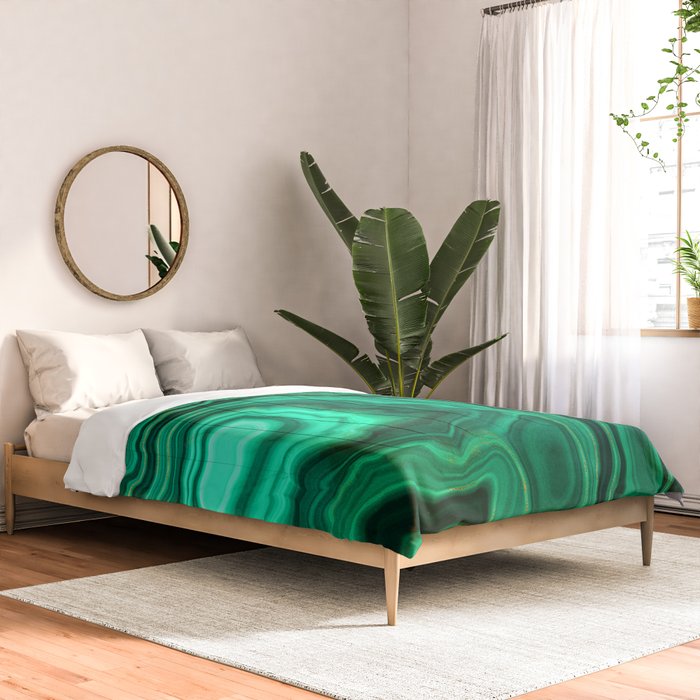 Malachite Texture 10 Comforter Gallery Image 2
