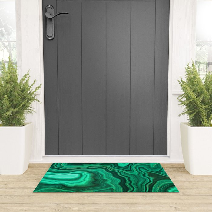 Malachite Texture 10 Welcome Mat Gallery Image 3