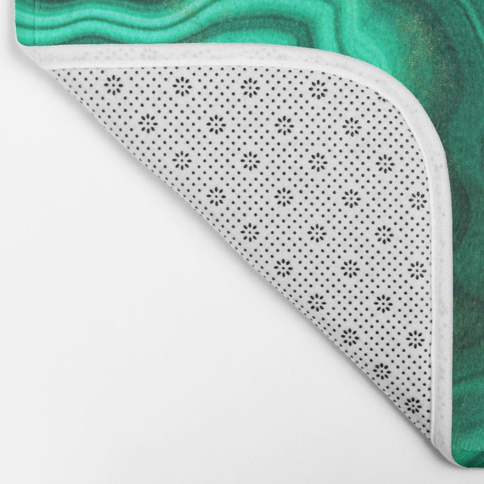 Malachite Texture 10 Bath Mat Gallery Image 2