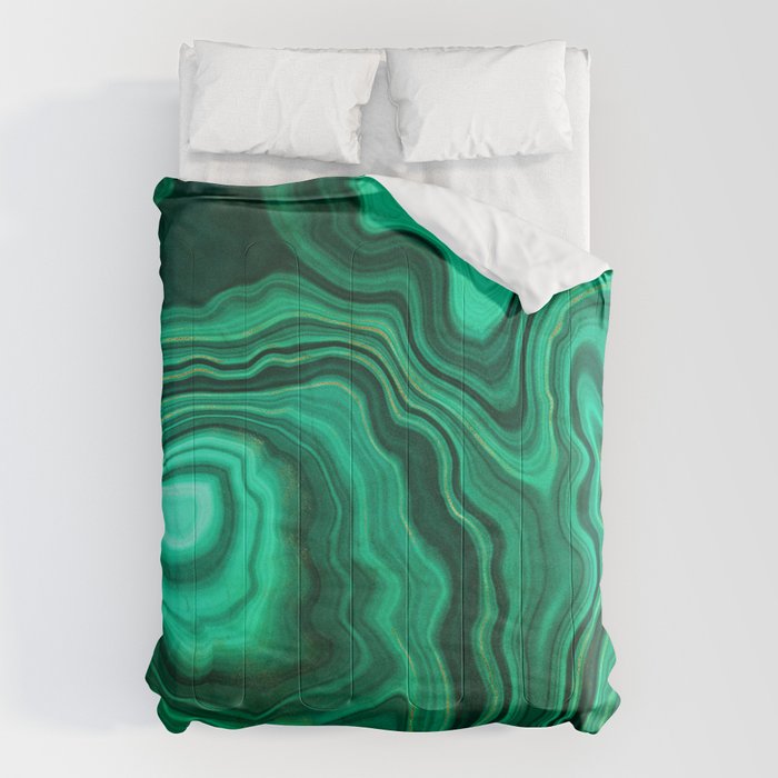Malachite Texture 10 Comforter Gallery Image 1