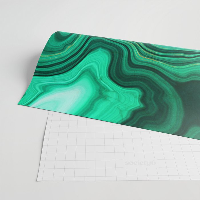 Malachite Texture 10 Wrapping Paper Gallery Image 2