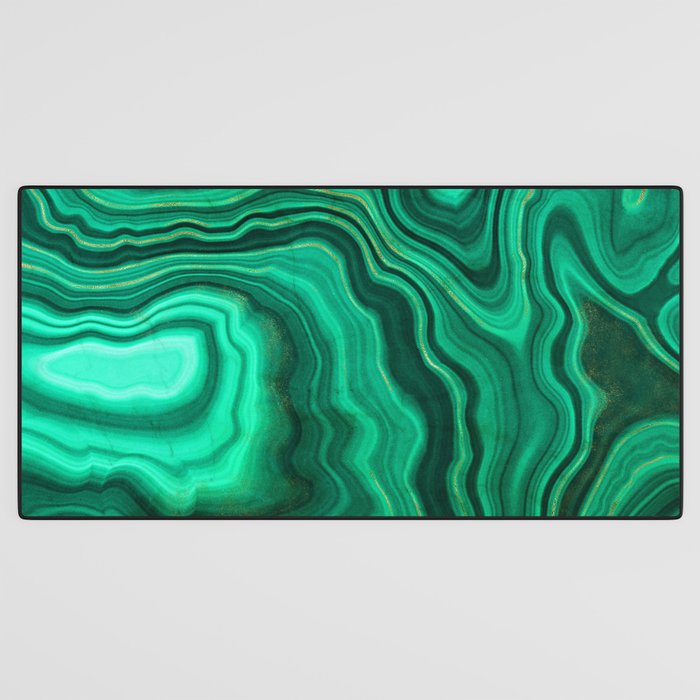 Malachite Texture 10 Desk Mat Gallery Image 3