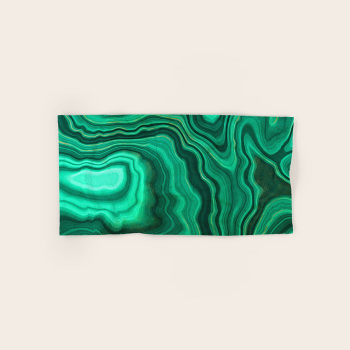 Malachite Texture 10 Bath Towel Gallery Image 1