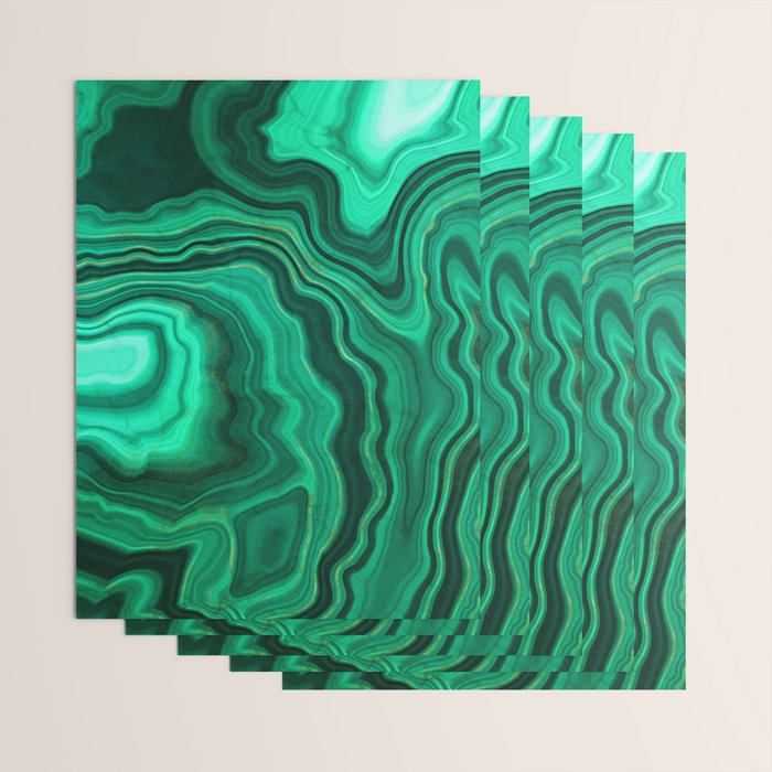 Malachite Texture 10 Wrapping Paper Gallery Image 3