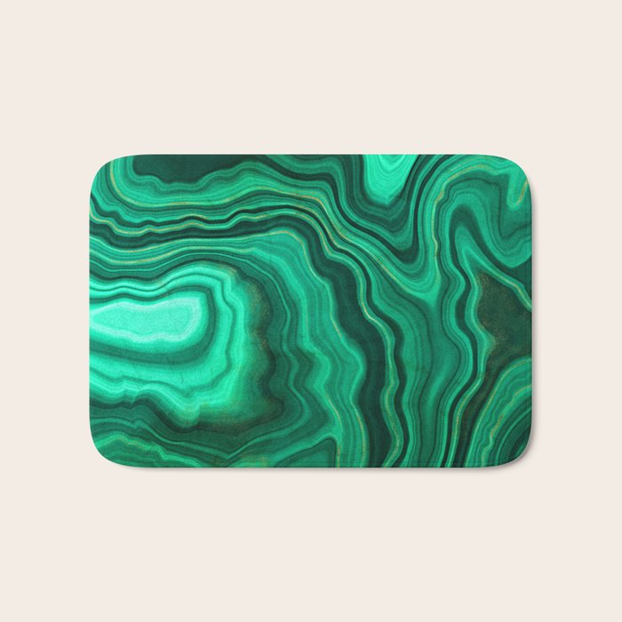 Malachite Texture 10 Bath Mat Gallery Image 1