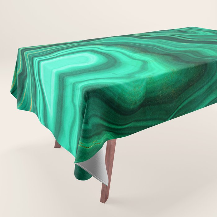 Malachite Texture 10 Tablecloth Gallery Image 1