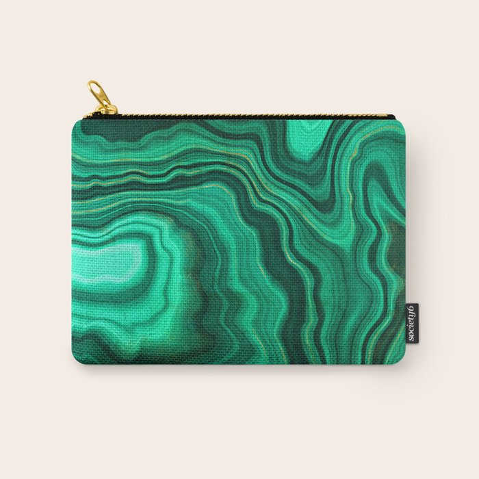 Malachite Texture 10 Carry All Pouch Gallery Image 1