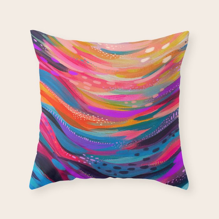 EttaVee Brushstroke no.126 Throw Pillow Gallery Image 1