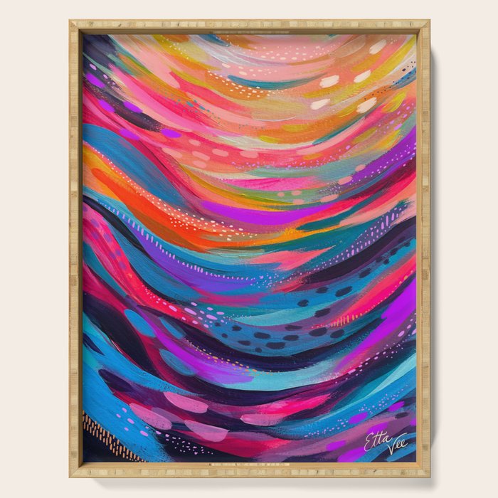 EttaVee Brushstroke no.126 Serving Tray Gallery Image 1