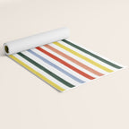 Classic Summer Watercolor Stripes Yoga Mat Gallery Image 2