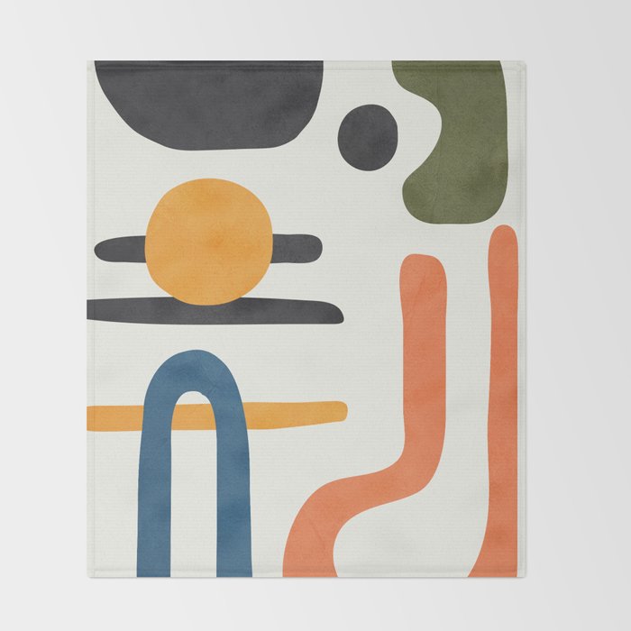 Abstract Colorful Setting 6 Throw Blanket Gallery Image 2