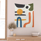 Abstract Colorful Setting 6 Wall Tapestry Gallery Image 2