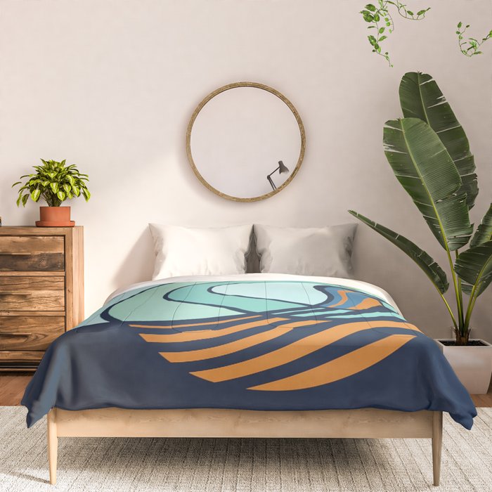 Sun Surf - twilight Comforter Gallery Image 3