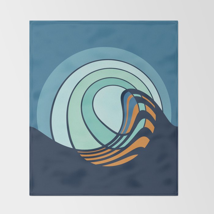 Sun Surf - twilight Throw Blanket Gallery Image 2