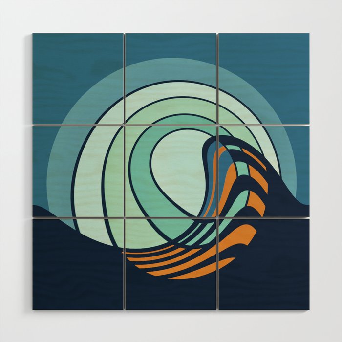 Sun Surf - twilight Wood Wall Art Gallery Image 1