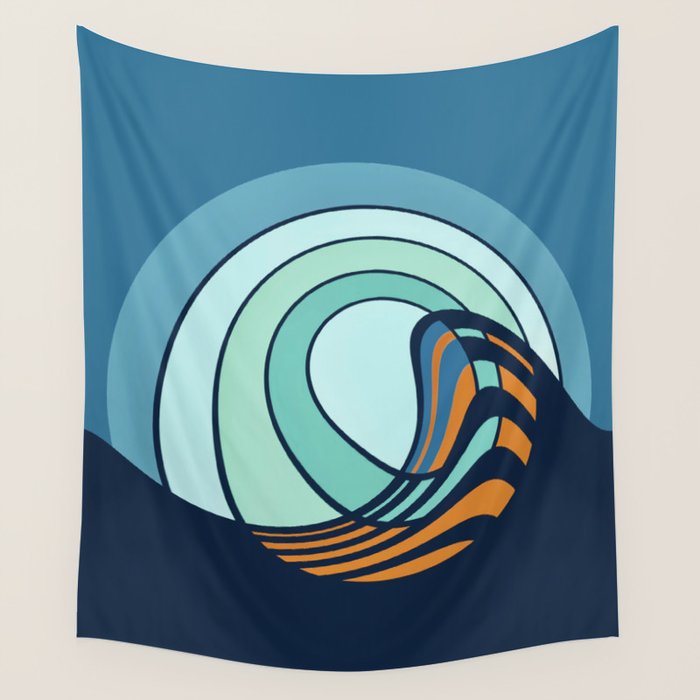 Sun Surf - twilight Wall Tapestry Gallery Image 1