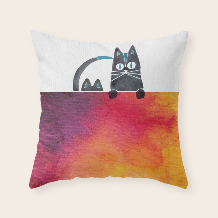 Cats Throw Pillow Gallery Image 1