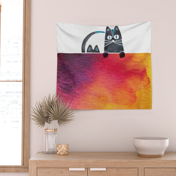 Cats Wall Tapestry Gallery Image 2
