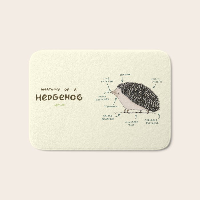 Anatomy of a Hedgehog Bath Mat Gallery Image 1