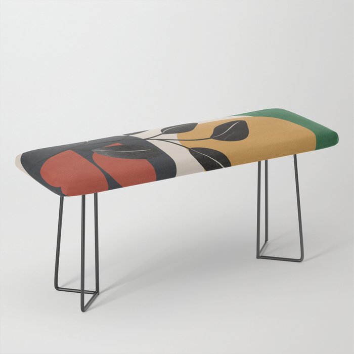 Modern Abstract Minimal Shapes Branches Art 6 Bench Gallery Image 1