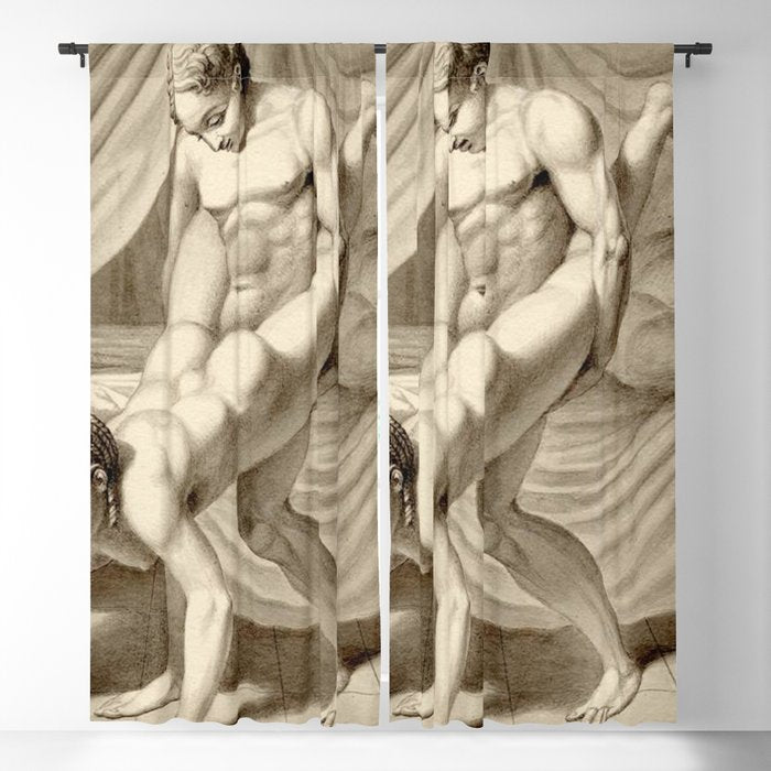 Jean Frédéric Maximilien de Waldeck Erotic Lovers XI Window Curtain Gallery Image 1