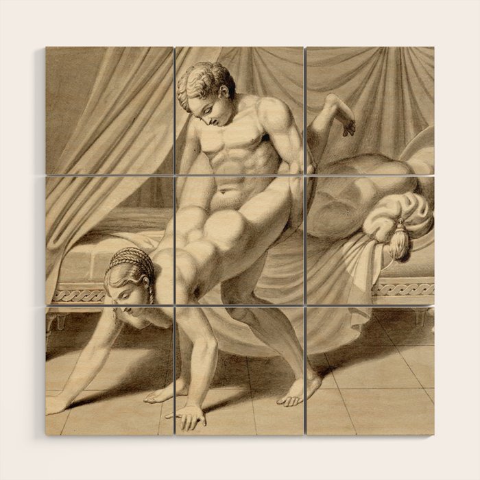 Jean Frédéric Maximilien de Waldeck Erotic Lovers XI Wood Wall Art Gallery Image 1