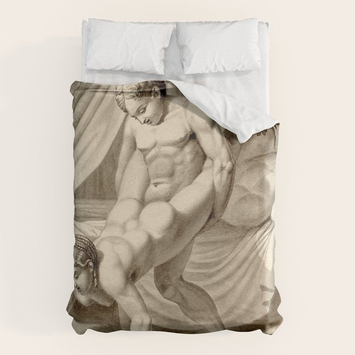 Jean Frédéric Maximilien de Waldeck Erotic Lovers XI Duvet Cover Gallery Image 6
