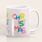 Christmas colorful typography Coffee Mug Gallery Image 1