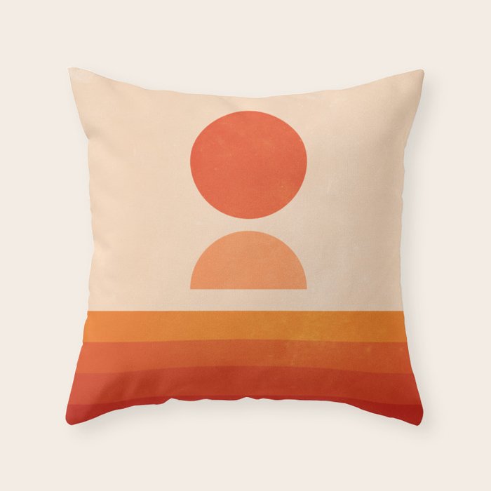 Sun Waves Throw Pillow Gallery Image 1