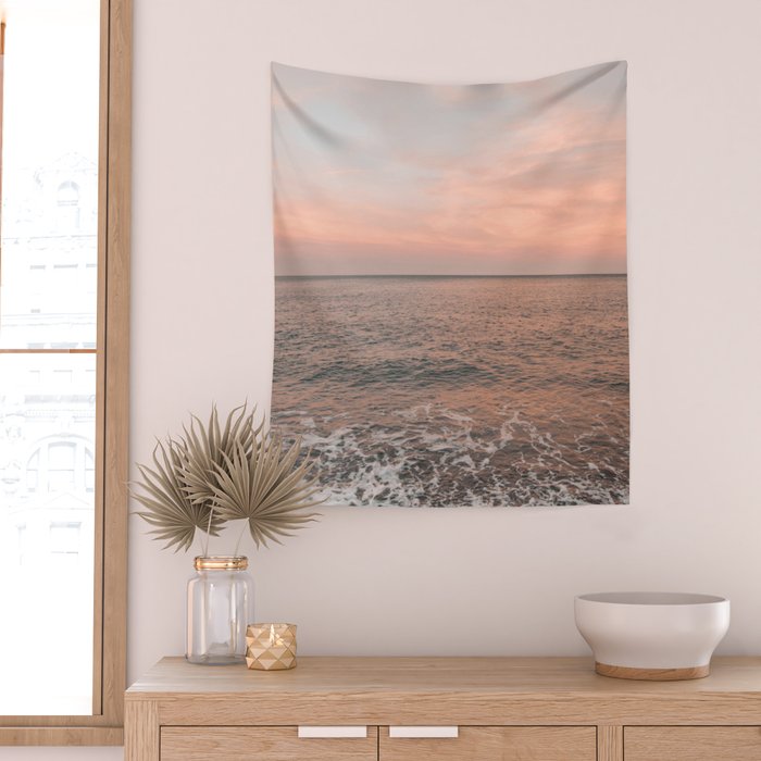 Sunset At The Beach Wall Tapestry Gallery Image 2