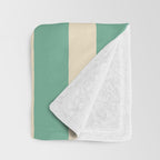 Simple Stripes Pattern - Light Green Throw Blanket Gallery Image 3