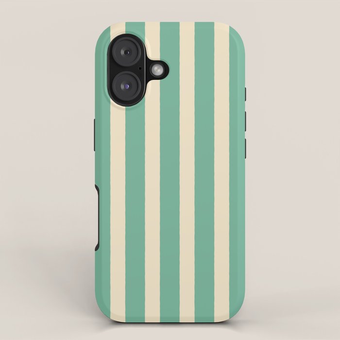 Simple Stripes Pattern - Light Green iPhone Case Gallery Image 1