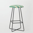 Simple Stripes Pattern - Light Green Stool Gallery Image 1