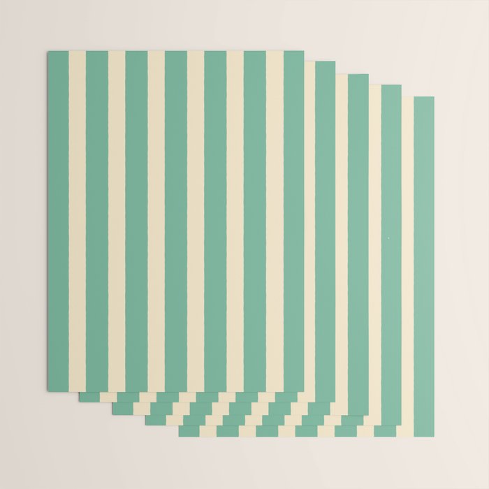 Simple Stripes Pattern - Light Green Wrapping Paper Gallery Image 3