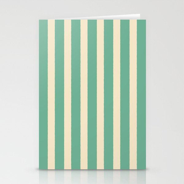 Simple Stripes Pattern - Light Green Stationery Card Gallery Image 2