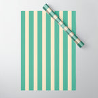 Simple Stripes Pattern - Light Green Wrapping Paper Gallery Image 1
