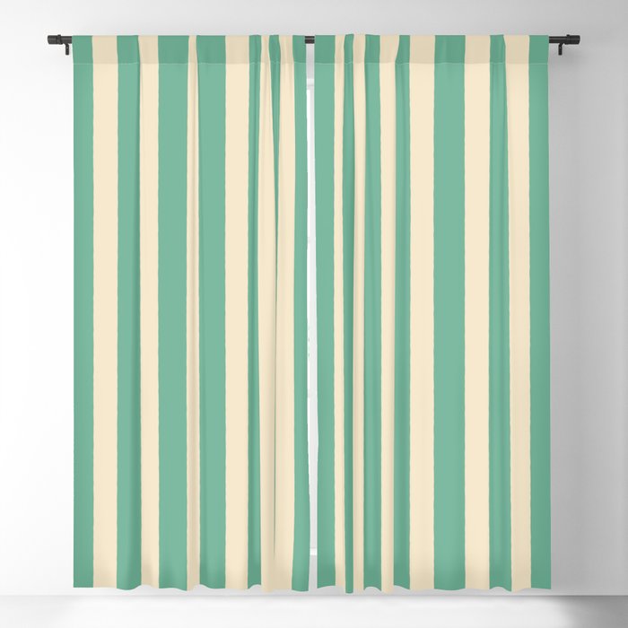 Simple Stripes Pattern - Light Green Window Curtain Gallery Image 5