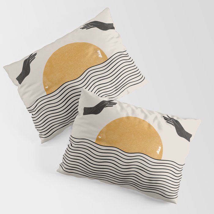 Sunrise Hand Art Pillow Sham Gallery Image 1