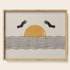 Sunrise Hand Art Serving Tray Gallery Image 1
