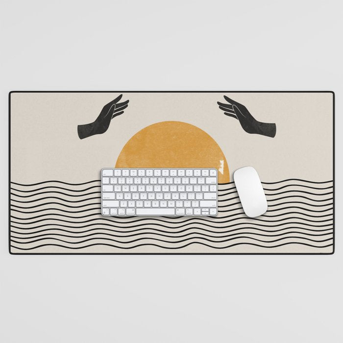 Sunrise Hand Art Desk Mat Gallery Image 1