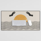Sunrise Hand Art Desk Mat Gallery Image 1