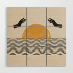 Sunrise Hand Art Wood Wall Art Gallery Image 1